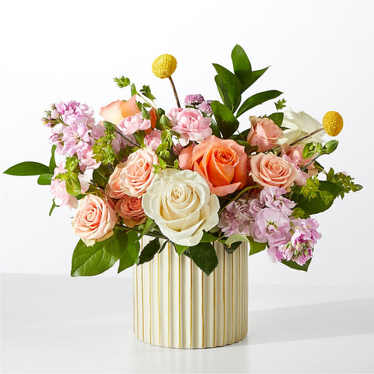 French Market Bouquet with Ivory Vase –  Blessing Blossom Designs Llc, Charlotte NC